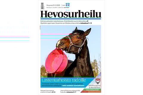 Kannen kuvassa 3-vuotias Eskill Cotter Timo Korvenheimon tallista. Kuva: Anu Leppänen.