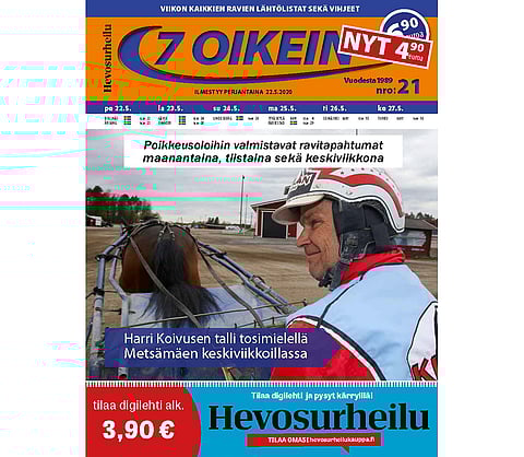 Kotimaassa kolme ravipäivää myös ensi viikolla