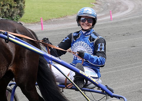 Henna Halme nautti vauhdin hurmasta suosikkinsa Bag's Simonin ohjissa. Kuva: Anu Leppänen
