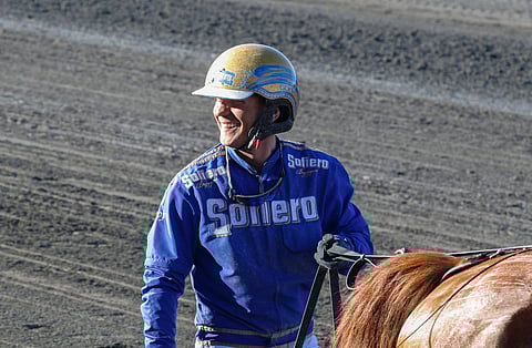 Björn Goop on Short In Cashin valmentaja ja ohjastaja. Kuva: Anu Leppänen