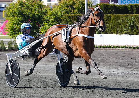 Double Exposure kilpailu Solvallan Elitloppet-viikonloppuna Stoeliteninissä ja voitti ajalla 09,9.