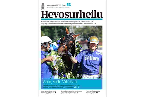 Vitruviolla riitti voitonnälkää juoksun jälkeenkin. Kannen kuva: Anu Leppänen