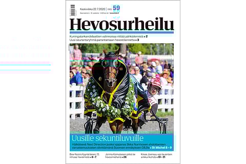 Next Direction juoksi nopeimmaksi suomalaishevoseksi Mikkelissä tuloksella 08,9a. Kuva: Anu Leppänen.