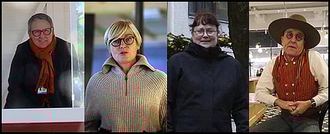 Marjukka "Peppi" Manninen, Jonna "Maija" Catani, Maaret "Louhi" Gustavsson ja Kari "Lucky" Kallonen.