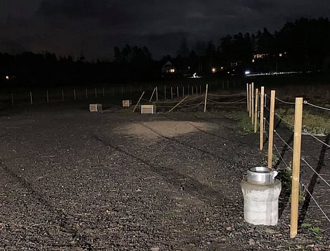 Tarhan langoista oli menty läpi.