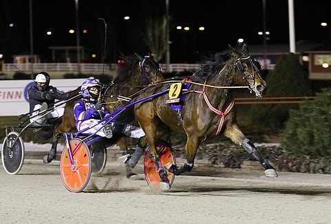 The Next One US juoksi tuloksen 13,0a ja ohitti vetotyöt tehneen Unbounded Striden. Kuva: Nelli Saari.