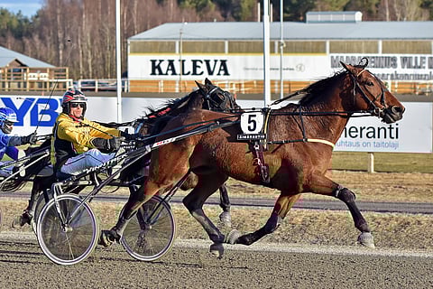Radetzky oli Suur-Hollolan alkuerissä aivan omaa luokkaansa, kuvassa kärryillä valmentaja Matti Nisonen.