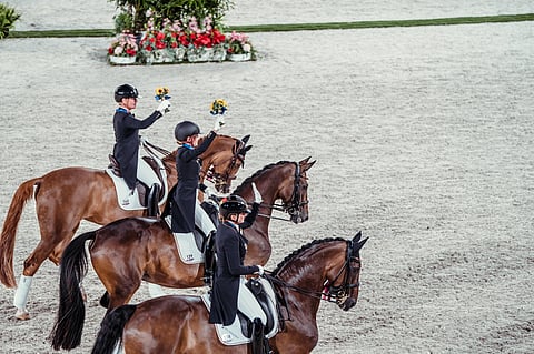 Saksa, voittamaton kouluratsastuksessa.