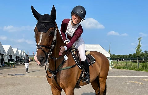 Johanna Talvio oli tyytyväinen siihen, miten perheen omakasvatti New Yorker T hyppäsi Hollannissa viikonloppuna.