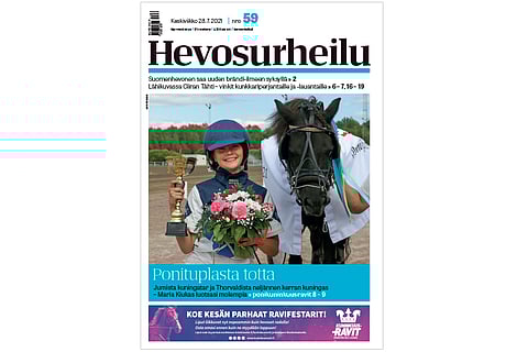 Maria Kiukas voitti Vermossa Jumilla sen uran ensimmäisen poniravikuningattaruuden. Kannen kuva: Satu Pitkänen