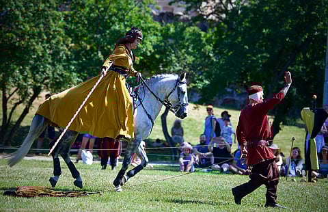 Maria Laamanen lajissa Skill at Arms.