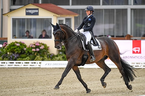 Mikaela Soratie ja Hot Casanova EM-kilpailuissa Hagenissa vuonna 2021.