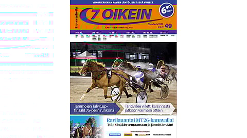 7 oikein niputtaa yhteen viikon ravipelit