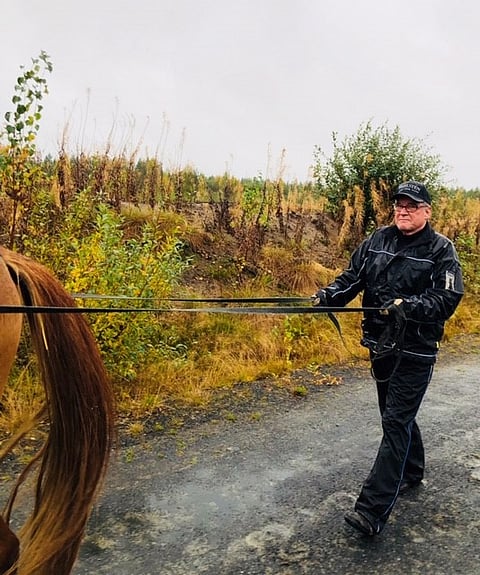 Lauri Tyynelällä riittää eläkkeellä hyvin aikaa hevosille.