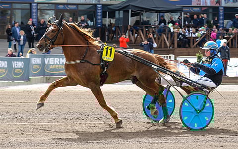 Tarunlento ja Juha Utala saivat tuuletella rauhassa Jokimaan suoralla. Kuva Vermosta.