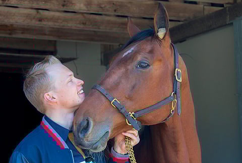 Iivo NIskanen oman hevosensa Victory Bonsain kanssa.