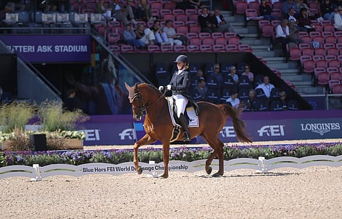 Emma Kanerva ja Greek Air Herningissä GPS-ohjelmassa.