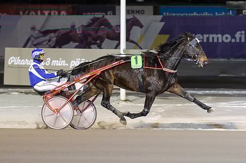Grainfield Aiden olisi startannut taas ykkösradalta, tällä kertaa rattaillaan Hannu Korpi.