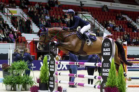 D. Chacco's Dominator Z ja Susanna Granroth Helsinki Horse Show'ssa.