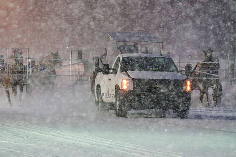 Lunta ja tuulta on luvattu Gävlen seudulle. Kuvituskuva.
