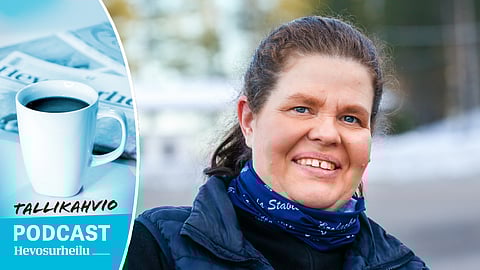 Nina Pettersson-Perklén Hevosurheilun Tallikahvion vieraana.