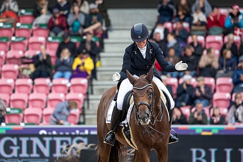 Emma Kanerva ja Greek Air viime vuoden EM-kilpailuissa.