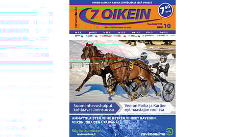 7 oikein -lehti ilmestyy torstaisin, Siinä julkaistaan kotimaan ravien käsiohjelmasivut torstaista seuraavaan keskiviikkoon. Lisäksi Ruotsin raveihin on käsiohjelmasivut päivän pääpeliin torstaista maanantaihin.
