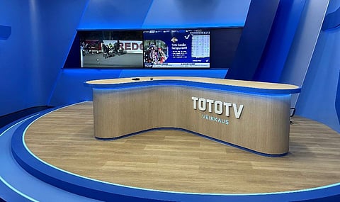 Tältä näyttää TotoTV:n uusi studio.