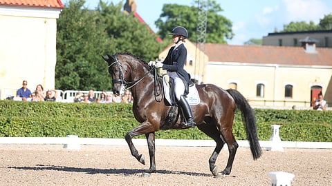 Ehdolla joukkueeseen. Anna Tallberg ja Grevens Zorro.