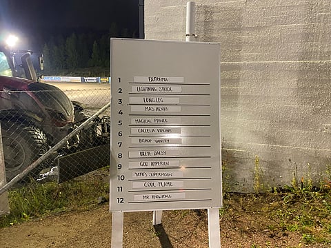 Lämminveristen finaalin lähtöradat.