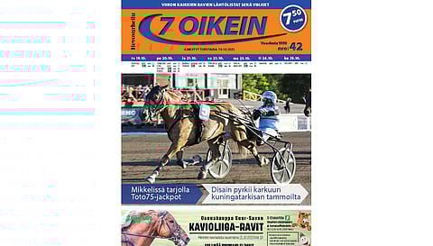 7 oikein -lehti ilmestyy torstaisin, Siinä julkaistaan kotimaan ravien käsiohjelmasivut torstaista seuraavaan keskiviikkoon. Lisäksi Ruotsin raveihin on käsiohjelmasivut päivän pääpeliin torstaista maanantaihin.