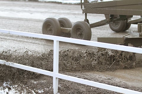 Porin Kaviioliigaravit jäivät ajamatta rataolosuhteiden takia lauantaina. Arkistokuva Porista huhtikuulta 2022.
