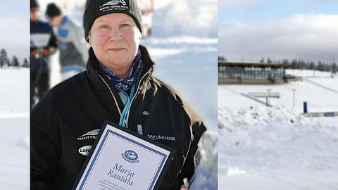 Marja Rantala palkittiin Rovaniemellä kultaisella ansiomerkillä.