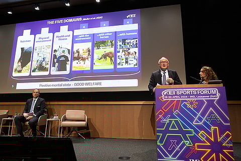 Hevosen hyvinvointitarpeet olivat esillä FEI:n urheilufoorumissa Lausannessa maanantaina 29. huhtikuuta.