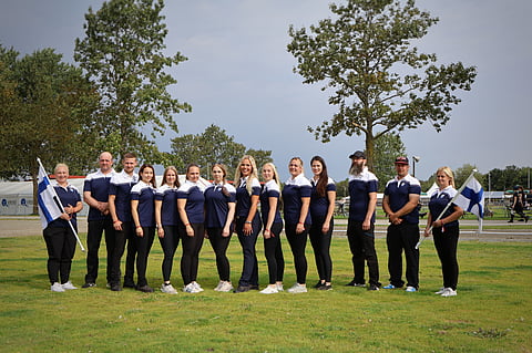 Suomen askellajimaajoukkue valmiina PM-kisoihin.