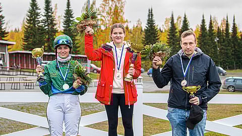 Amatööriohjastajien SM 2024 palkintokolmikko