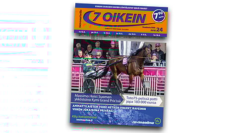 7 oikein -lehdessä julkaistaan kotimaan ravien käsiohjelmasivut vihjeineen ja tallikommentteineen torstaista keskiviikkoon ja Ruotsin pääpelin kohdelähtöjen käsiohjelmasivut torstaista maanantaihin, kun ilmoittaumispäivät ovat normaalit. Tiistain ja keskiviikon Ruotsin pääpelien käsiohjelmasivut A4-koossa ovat ladattavissa verkosta, linkki näköislehdessä.