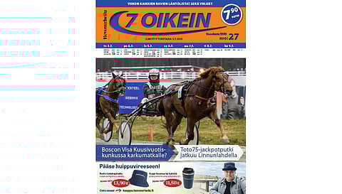 7 oikein -lehdessä julkaistaan kotimaan ravien käsiohjelmasivut vihjeineen ja tallikommentteineen torstaista keskiviikkoon ja Ruotsin pääpelin kohdelähtöjen käsiohjelmasivut torstaista maanantaihin, kun ilmoittaumispäivät ovat normaalit. Tiistain ja keskiviikon Ruotsin pääpelien käsiohjelmasivut A4-koossa ovat ladattavissa verkosta, linkki näköislehdessä.