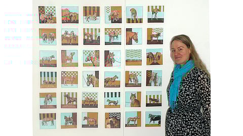 Suvi Hanhisen Kohti voittoa -teossarja kunnioittaa suomenhevosta.