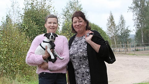 Ulla Nieminen ja Jaana Helminen hoitivat Haimoossa hevosia neljä vuosikymmentä sitten. Piki ei ollut silloin vielä syntynyt.