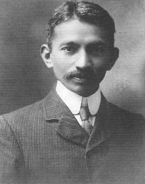 Gandhi in South Africa in 1909. Photo: Wikimedia Commons
