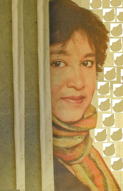 Taslima Nasrin, as depicted by Ashok Shukla.
