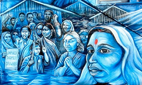 Men and women from the Narmada valley protesting against the Narmada dam. "La Llorona's Sacred Waters", a mural by Juana Alicia on York and 24th in San Francisco.
Flickr: anirvan