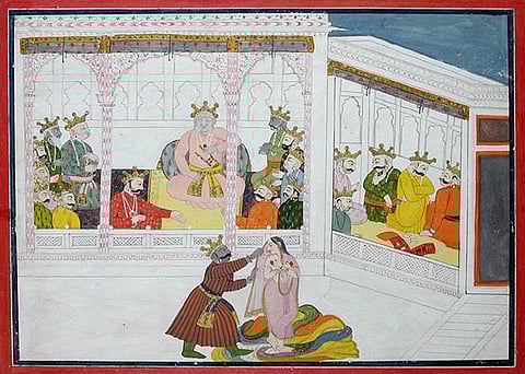 Caption: “Dunyodhana tries to remove Draupadi's clothing”
Credit: The San Diego Museum of Art/ Flickr