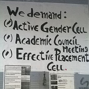 Campaign slogans and posters for student elections at Jadavpur University, Kolkata.
Photo: Asmita Das