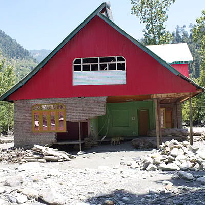 Remains of the Army Camp in Bela-Slamabad built on a stream bank.