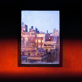 Fenêtre, Thamel, Katmandou, Népal, avril 2008