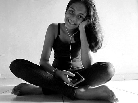 A self-portrait of Dhara Gunawardene, digital native, taken when aged 15