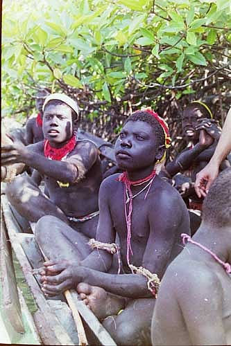 Jarawa youth on a visit to the outside world, 1998.
Photo courtesy: Madhusree Mukerjee