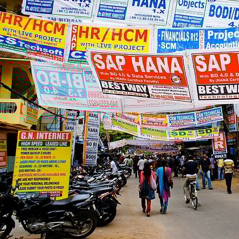 IT related vocational courses offered at SR Nagar,Hyderabad. Sanjeeva Reddy Nagar is predominantly known for its educational institutes. Many Intermediate colleges and coaching centers are present here namely, Vikas group, Sri Chaitanya, Royal college, Kakatiya, Narayana, Gautami, Gowtham,Narayana Concept School, etc. 
Since this suburb is close to the software training hub, Ameerpet, it also has a few software training institutes.